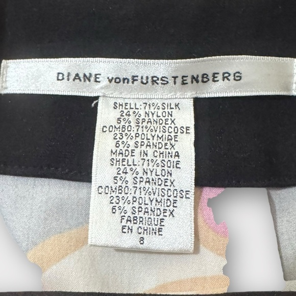 Diane Von Furstenberg Silk Sz 8 Bubble Hem Mod MCM pockets cocktail loud dress - Picture 4 of 16